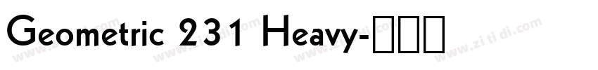 Geometric 231 Heavy字体转换